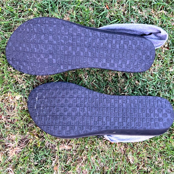 Sanuk Yoga Mat Wedge Wrap Around shimmer Gray Fabric - Picture 7 of 8